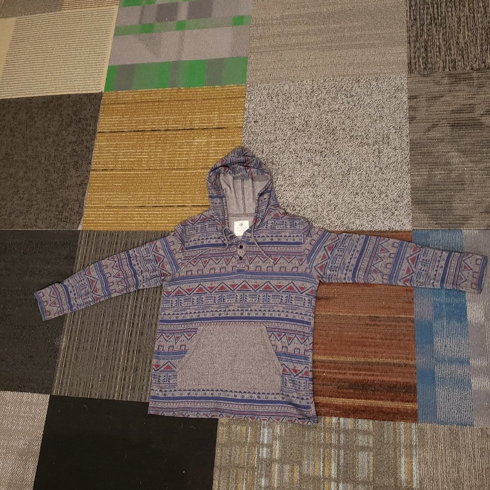 On the Byas Aztec Tribal Print Pullover Hoodie